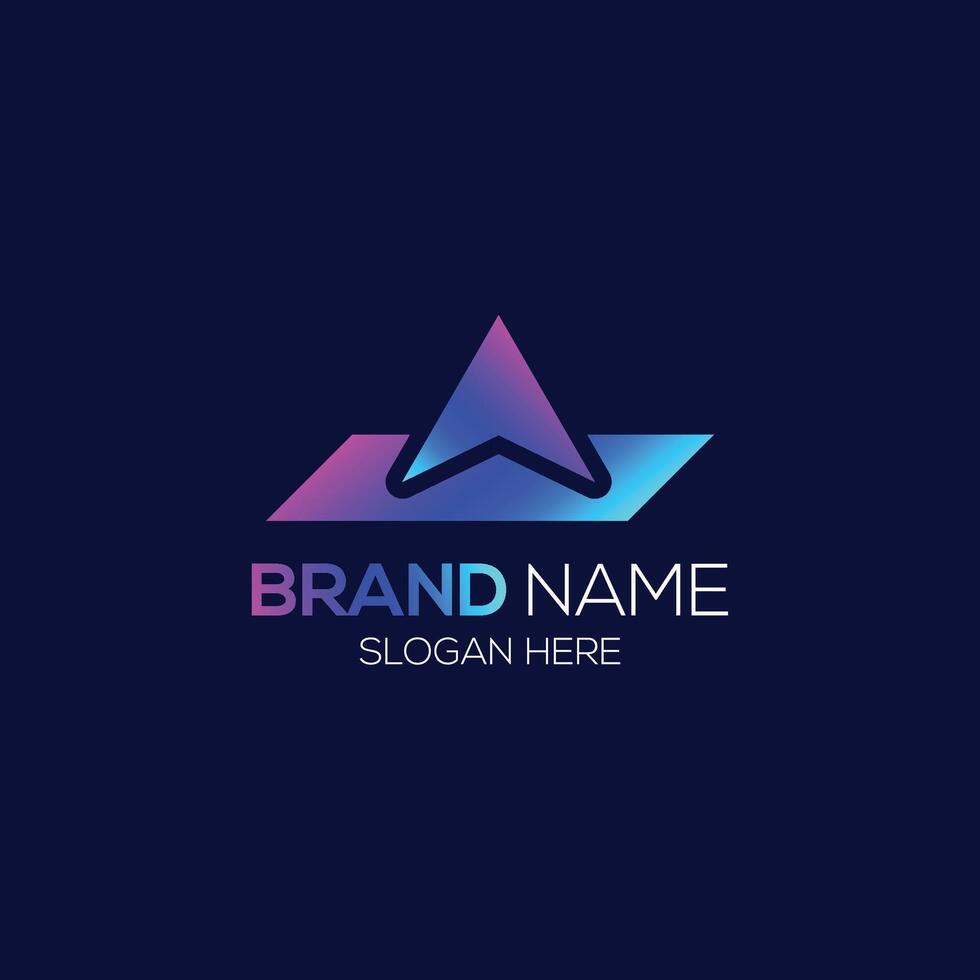 Modern Arrow Logo Design. Abstract Right Arrow Icon for Business or Technology Logo vector