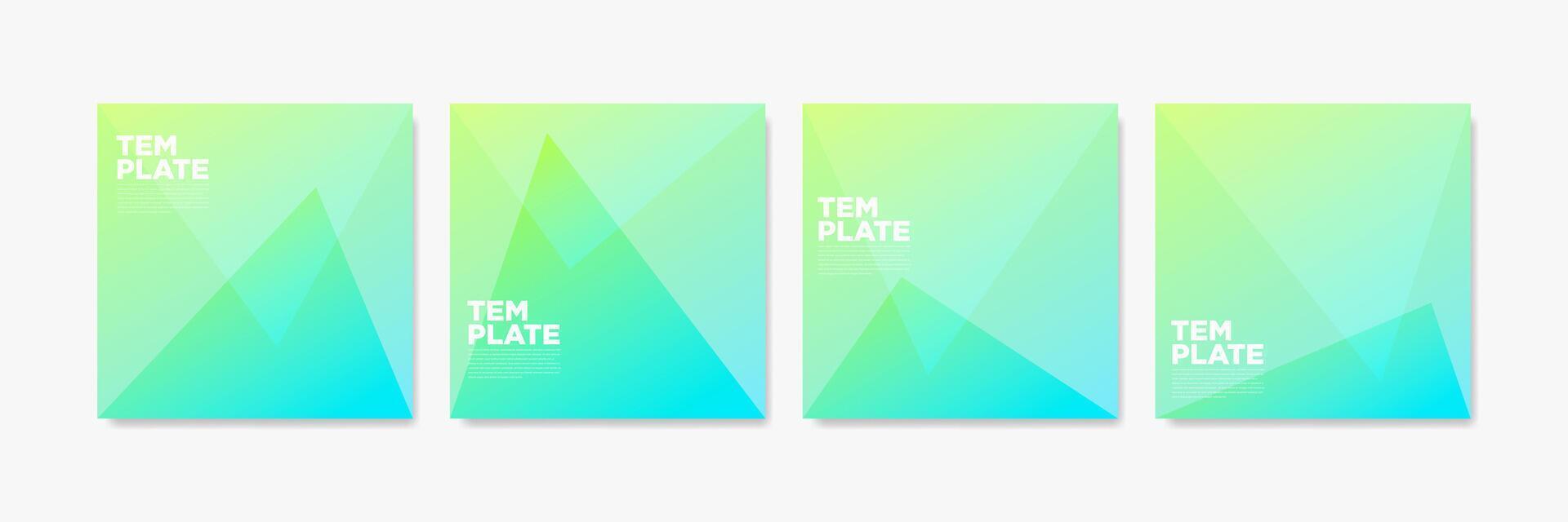 Collection of business post template designs. vector
