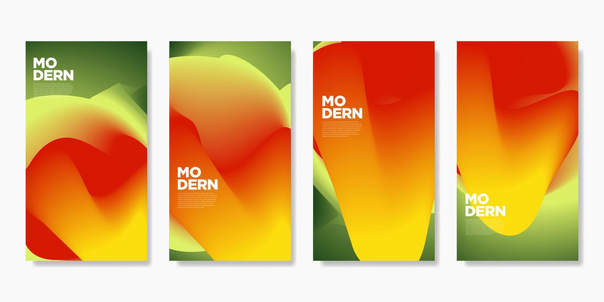 Collection of colorful modern business templates. Suitable for designing templates, posts, banners, flyers, posters, covers, etc. vector