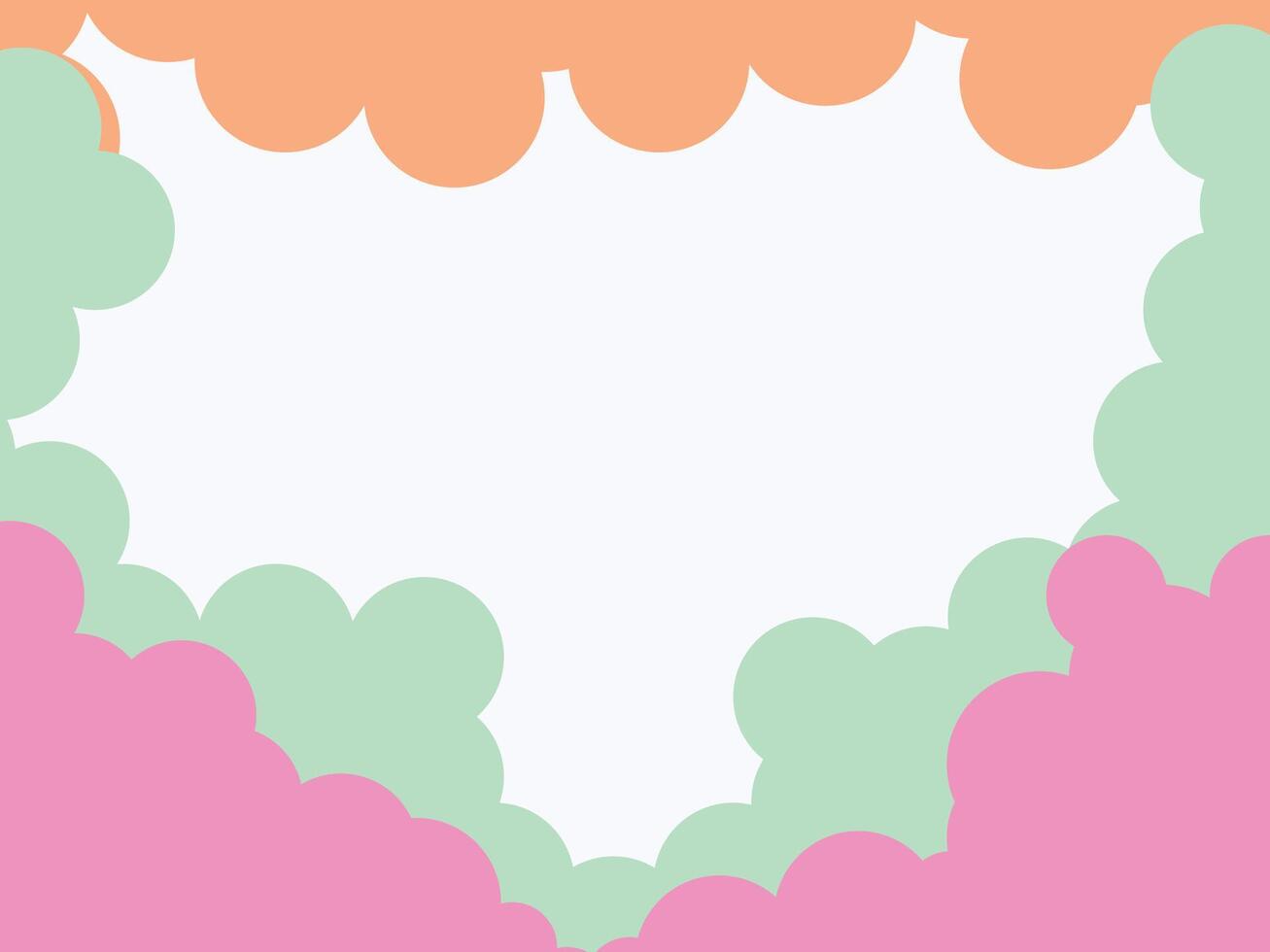 Hand-crafted cloud colorful shape vector