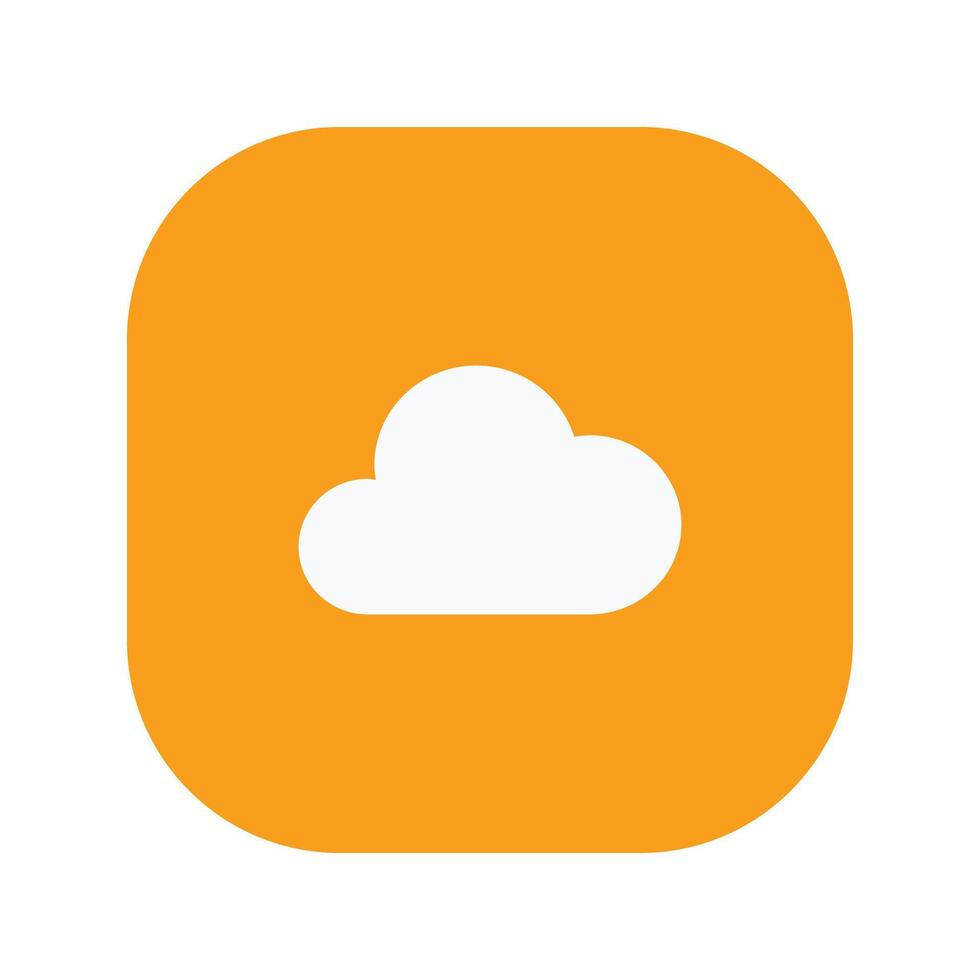 Cloud UI flat icon design on a white background vector