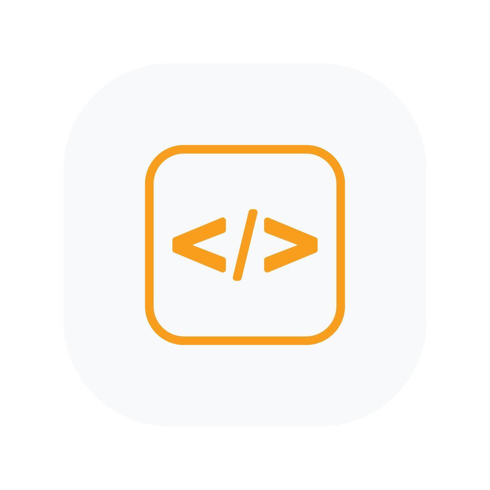 Coding app UI flat icon design vector