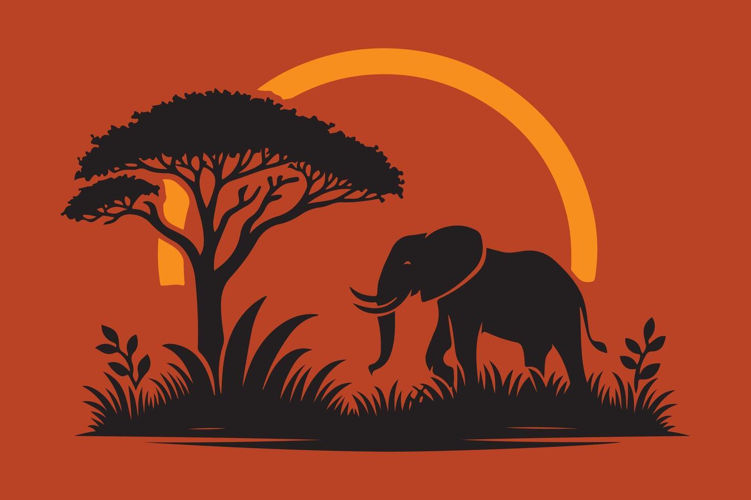 elephant art illustration vector