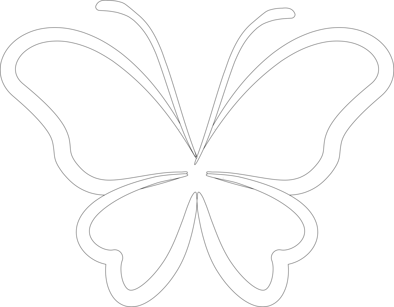 Butterfly shape outline png