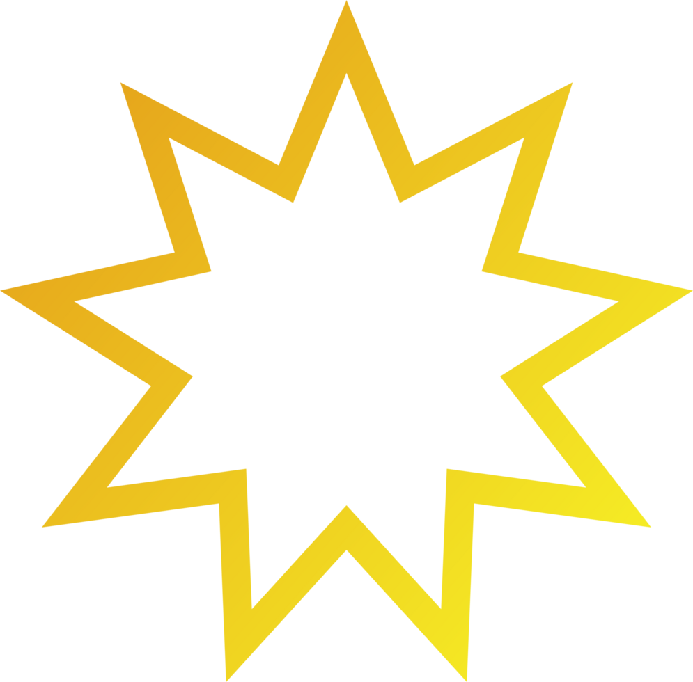 Gold color star shape png