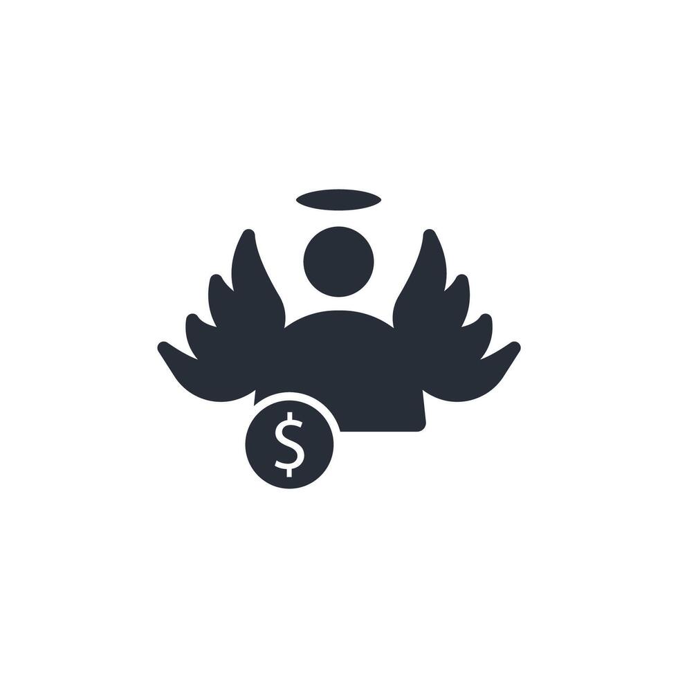 angel investor icon. .Editable stroke.linear style sign for use web design,logo.Symbol illustration. vector