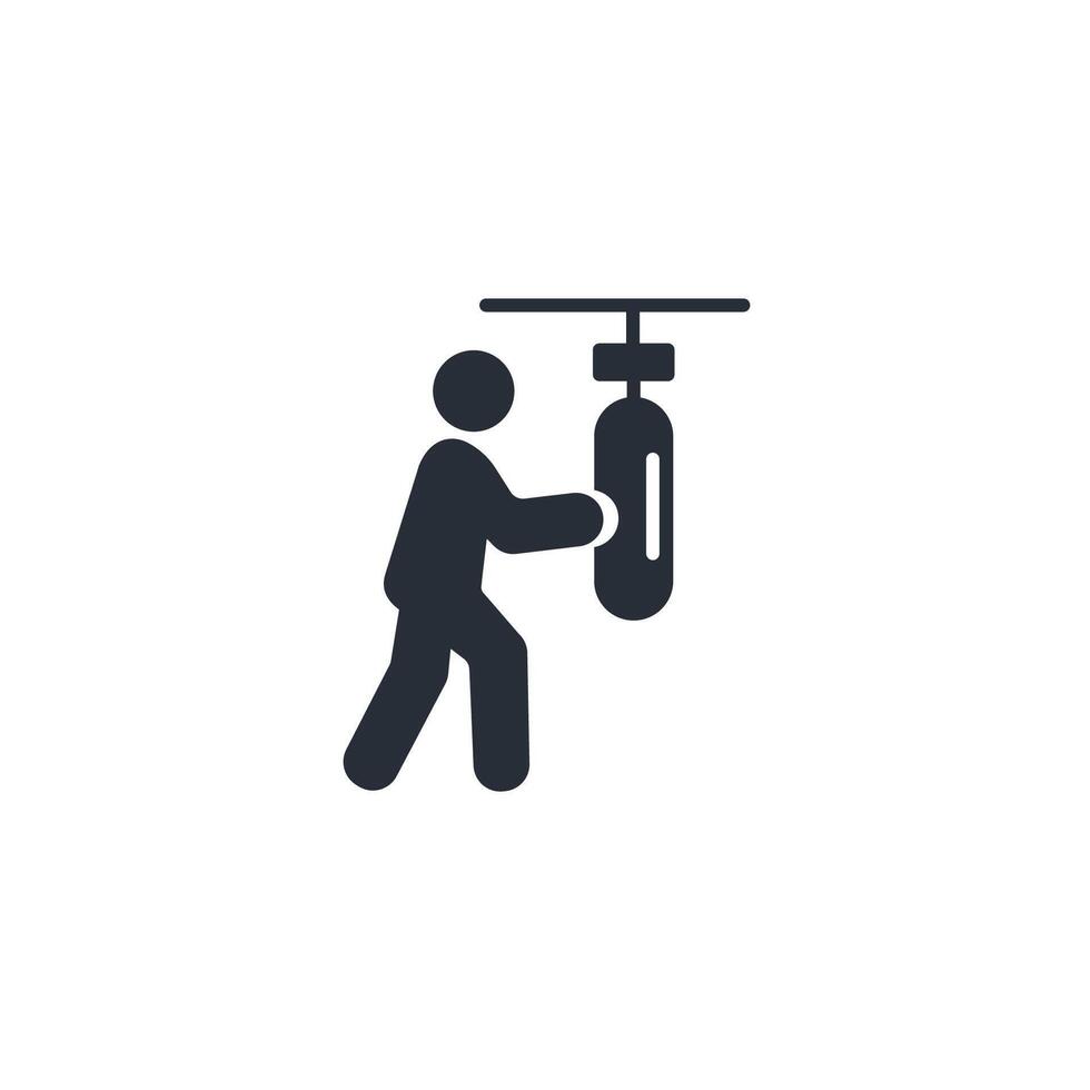 sparring icon. .Editable stroke.linear style sign for use web design,logo.Symbol illustration. vector