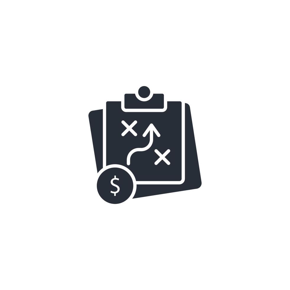 business plan icon. .Editable stroke.linear style sign for use web design,logo.Symbol illustration. vector