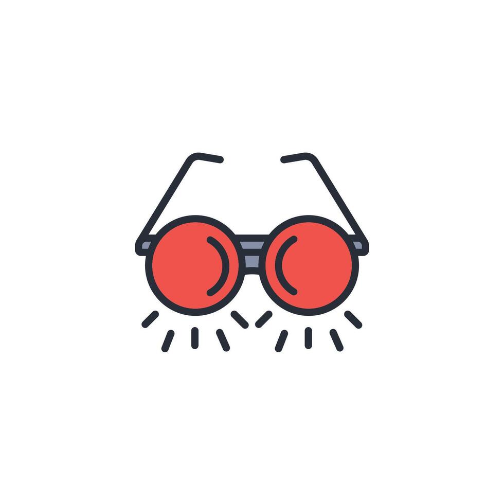 sunglasses icon. .Editable stroke.linear style sign for use web design,logo.Symbol illustration. vector