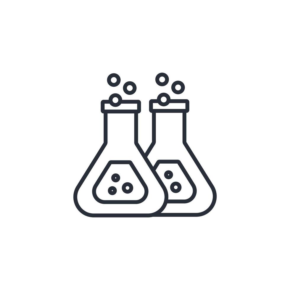 flask icon. .Editable stroke.linear style sign for use web design,logo.Symbol illustration. vector