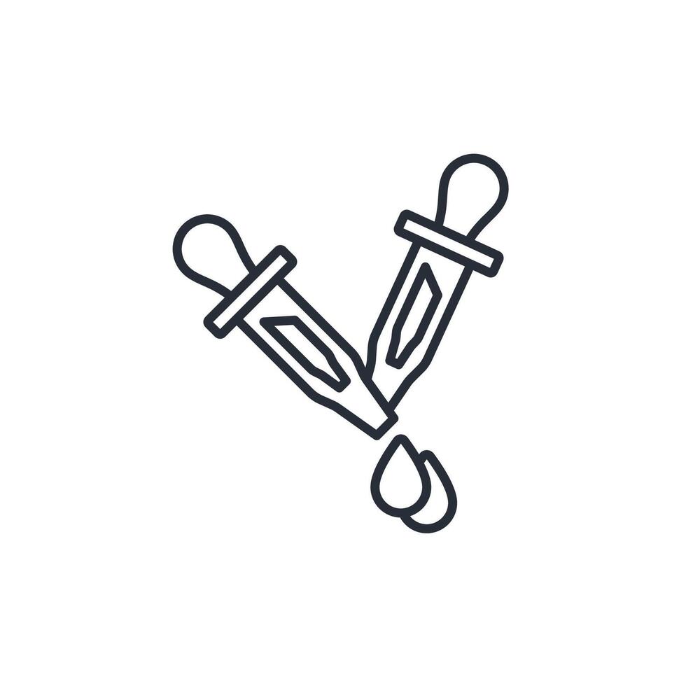 Pipette icon. .Editable stroke.linear style sign for use web design,logo.Symbol illustration. vector