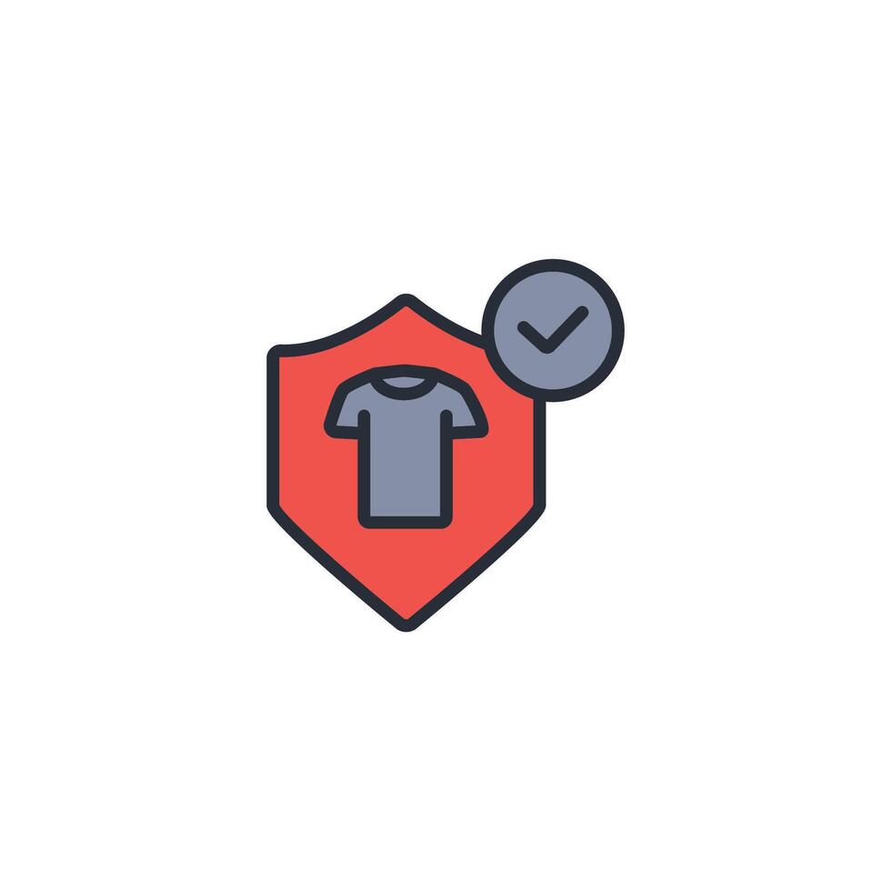protective clothes icon. .Editable stroke.linear style sign for use web design,logo.Symbol illustration. vector