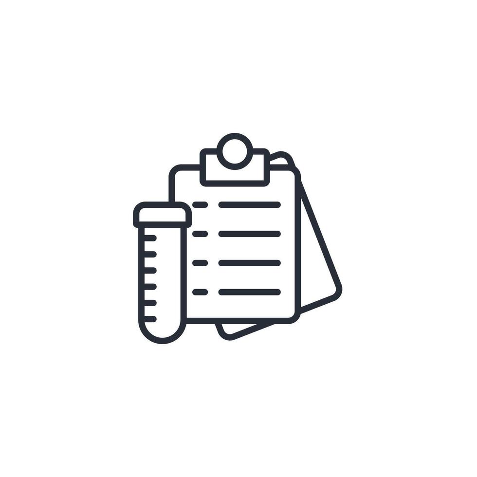 lab report icon. .Editable stroke.linear style sign for use web design,logo.Symbol illustration. vector