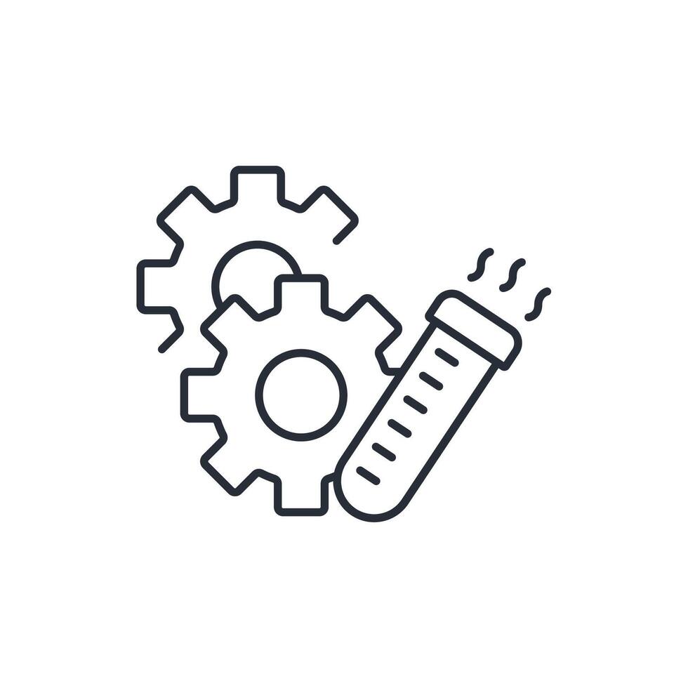 Experimental icon. .Editable stroke.linear style sign for use web design,logo.Symbol illustration. vector