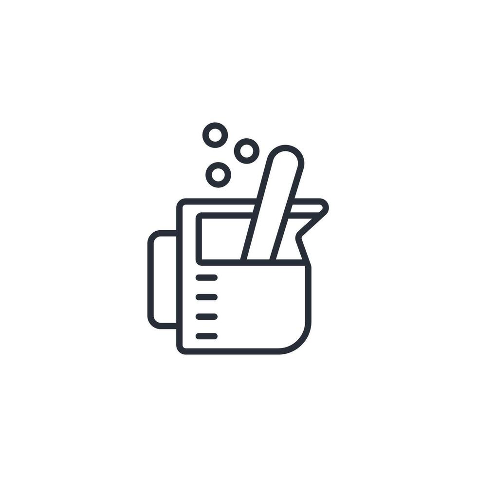 beaker icon. .Editable stroke.linear style sign for use web design,logo.Symbol illustration. vector