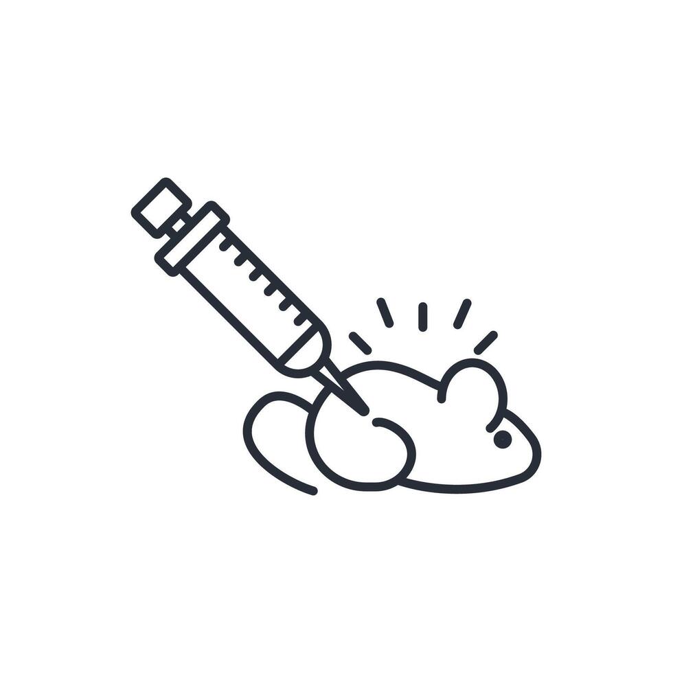 laboratory rat icon. .Editable stroke.linear style sign for use web design,logo.Symbol illustration. vector
