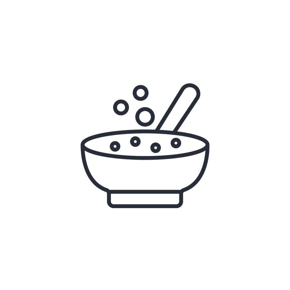pestle and mortar icon. .Editable stroke.linear style sign for use web design,logo.Symbol illustration. vector