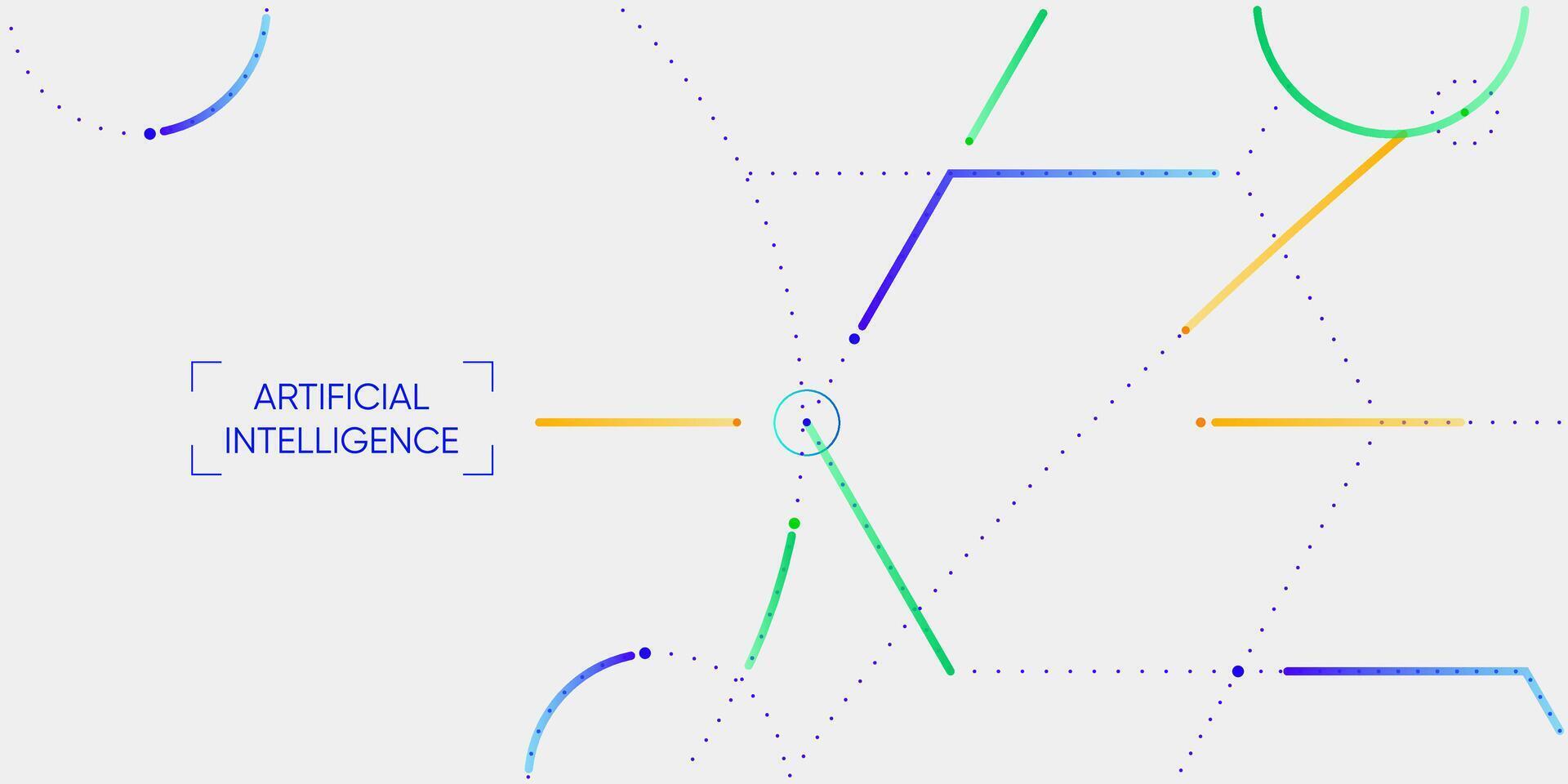 Illustration of abstract stream information with line and dot. Big data, technology, AI, data transfer, data flow, large language model, LLM vector