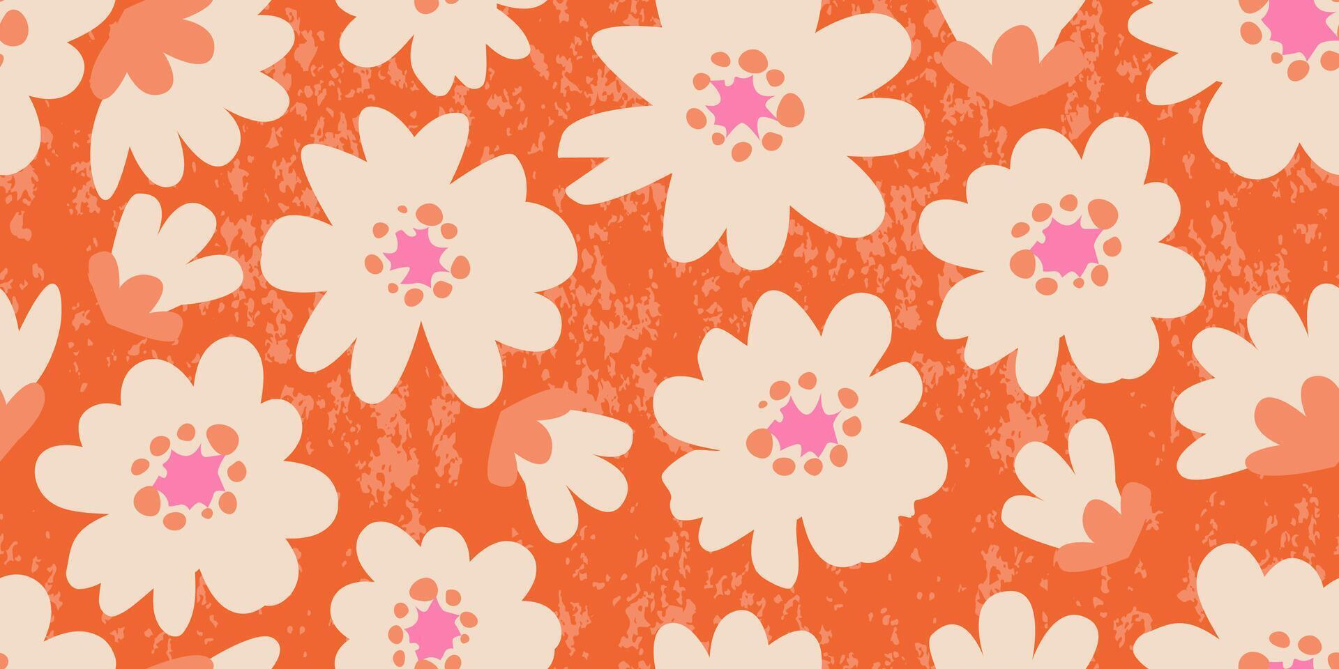 Exotic hand drawn flowers, seamless patterns with floral for fabric, textiles, clothing, wrapping paper, cover, banner, home decor, abstract backgrounds. vector