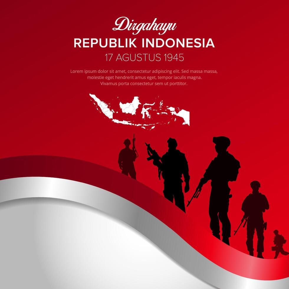 Indonesia independence day background with indonesia maps. 79th Indonesia independence day vector