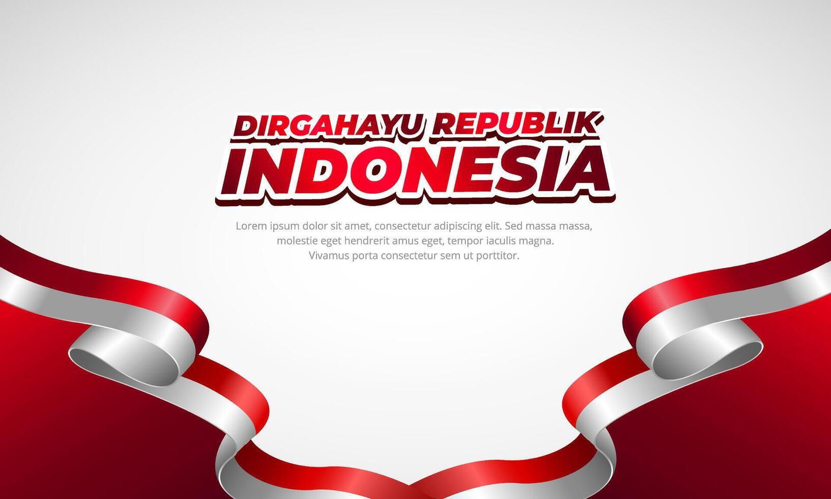 79th Indonesia independence day. Indonesia Independence day design background with wavy flag vector