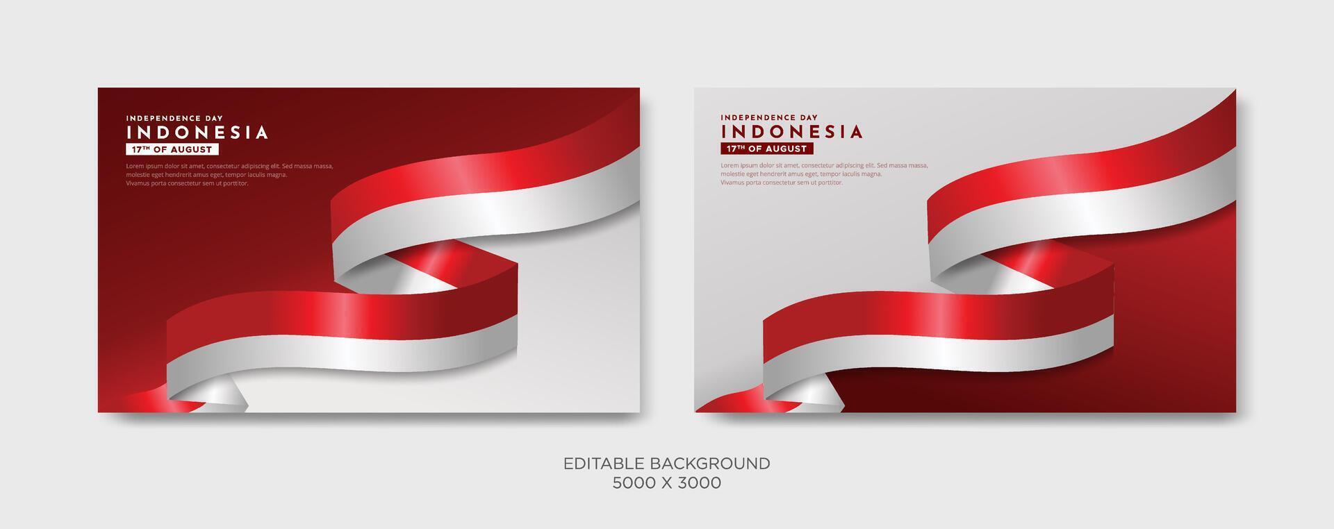 79th Indonesia independence day. Indonesia Independence day design background with wavy flag vector