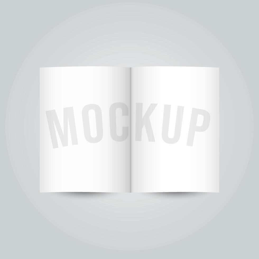 blank book or magazine template mockup, poster, brochure vector