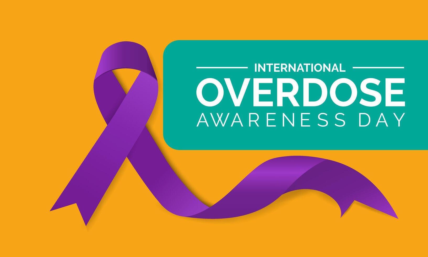 Overdose awareness day is observed every year on August 31. Banner poster, flyer and background design. Eps 10. vector