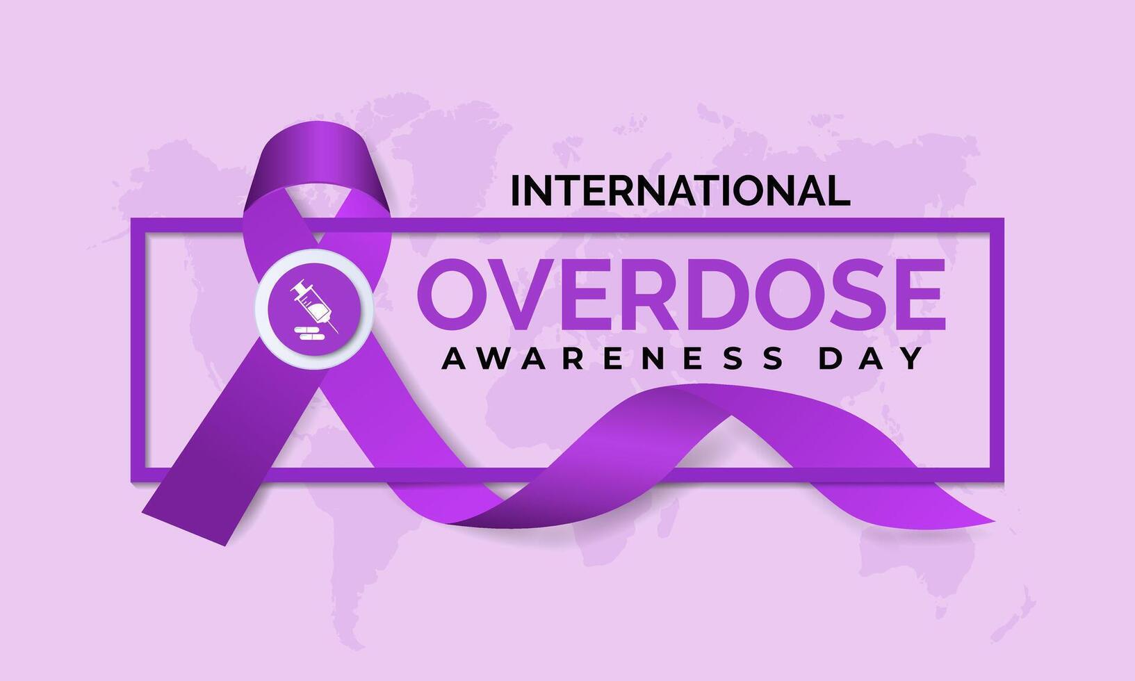 Overdose awareness day is observed every year on August 31. Banner poster, flyer and background design. Eps 10. vector