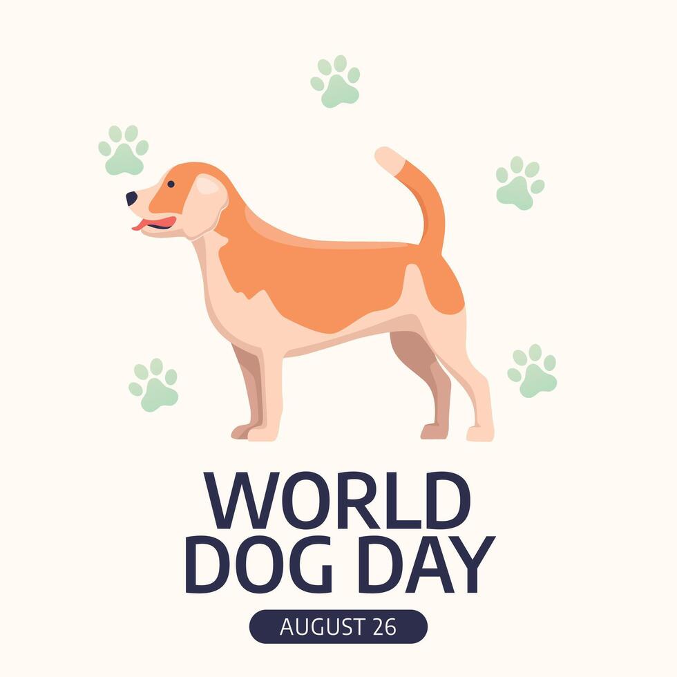 World Dog Day. Flat design. Flat art. Design. Good for usage template celebration. eps 10. vector