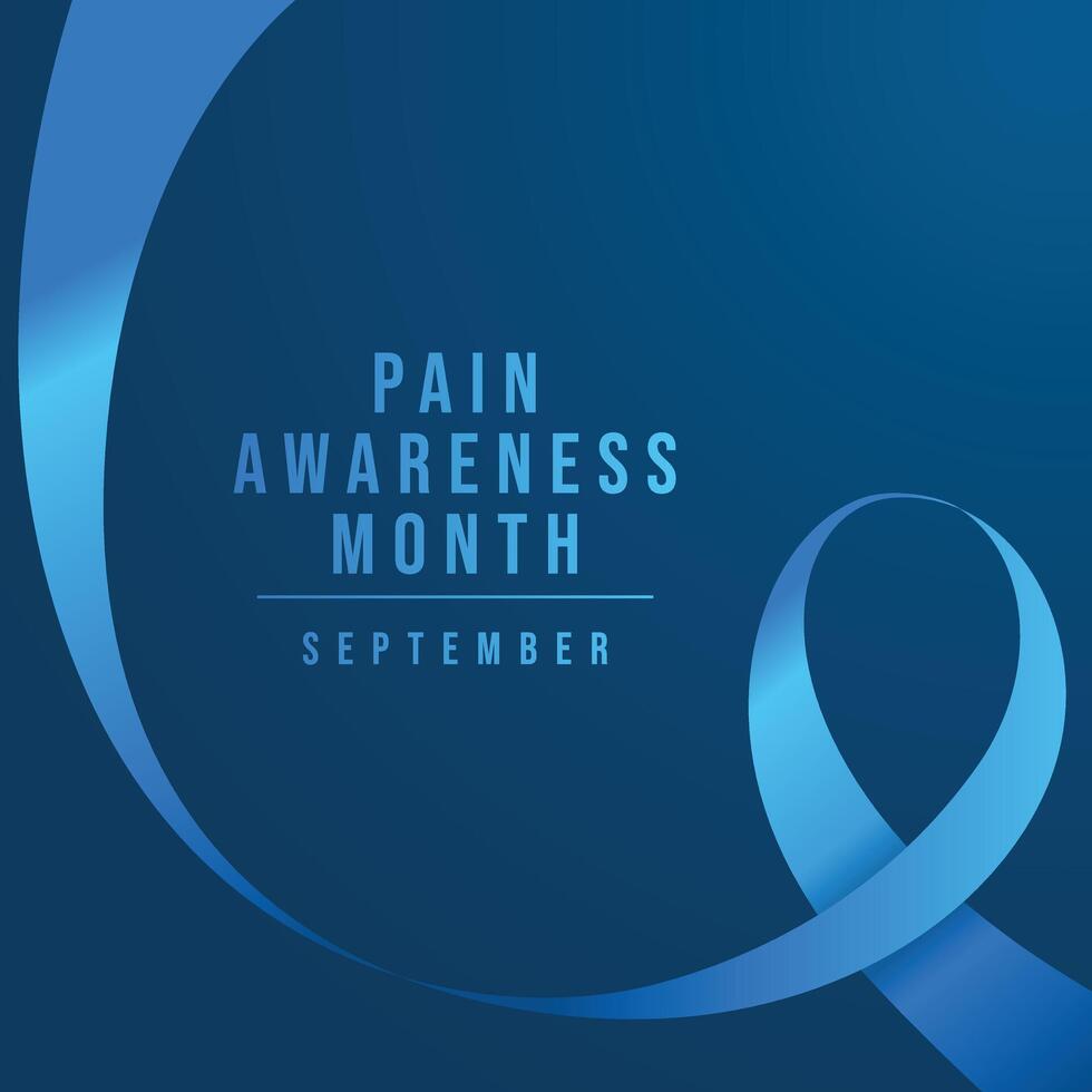Pain Awareness Month. Flat design. Ribbon design. Flat ribbon design. Good for usage. eps 10. vector