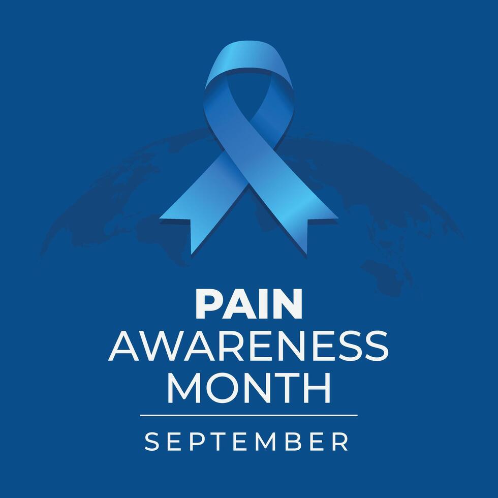Pain Awareness Month. Flat design. Ribbon design. Flat ribbon design. Good for usage. eps 10. vector