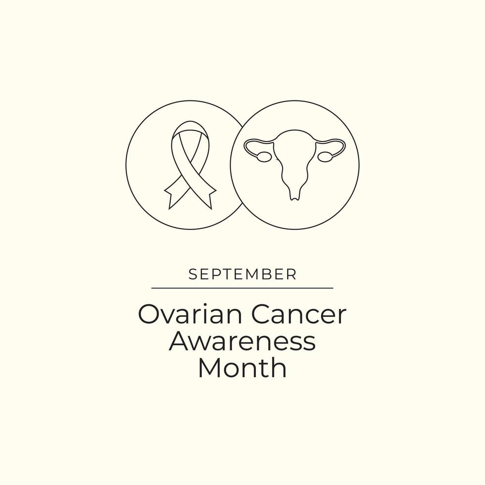Ovarian Cancer Awareness. Line art design. Line art. Continuous line. eps 10. vector