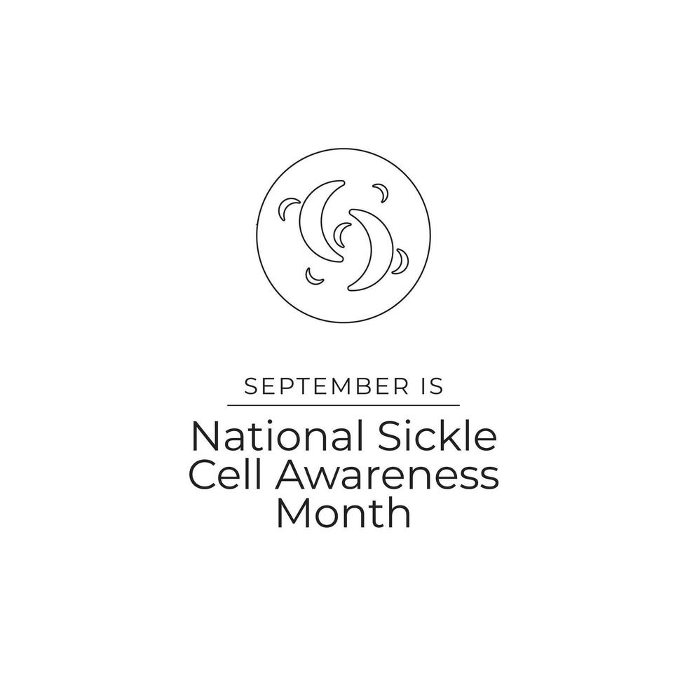 National Sickle Cell Awareness Month line art design. line ribbon. eps 10. continuous line. for celebration. vector