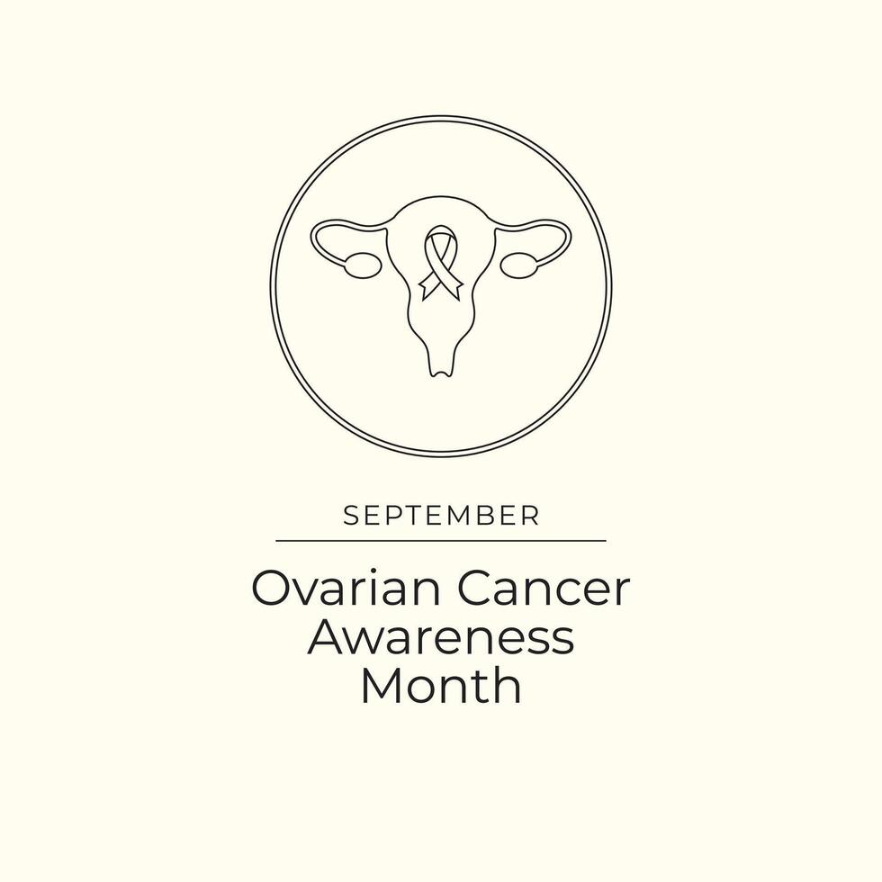 Ovarian Cancer Awareness. Line art design. Line art. Continuous line. eps 10. vector