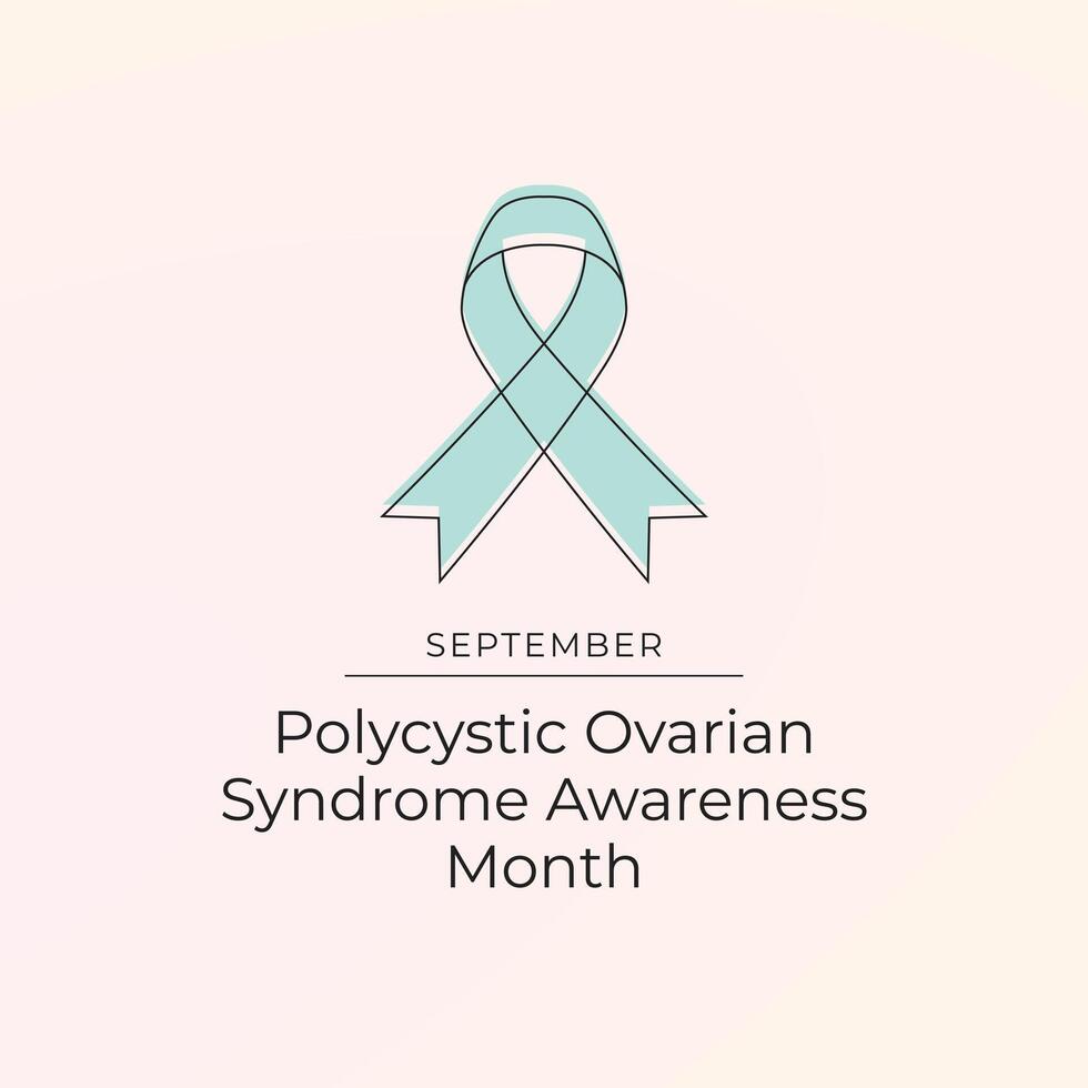 Polycystic Ovarian Syndrome Awareness Month. Line art design. Line art. Continuous line. Good for usage. eps 10. vector