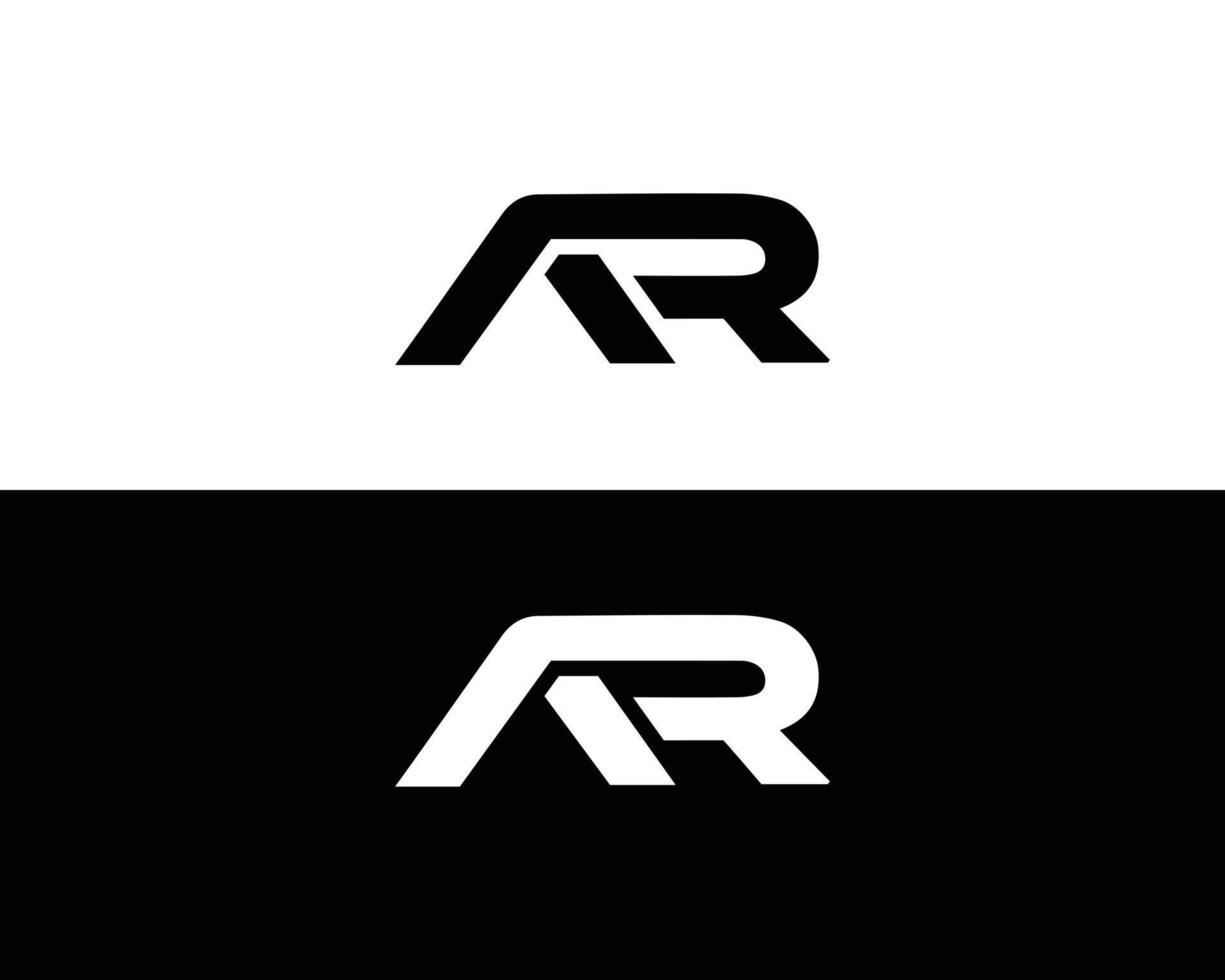 Letter AR logo design monogram emblem template. vector