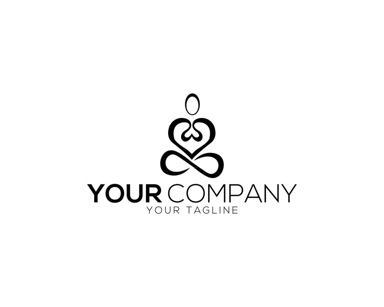 Abstract yoga human Logo Design Creative Modern Template. vector