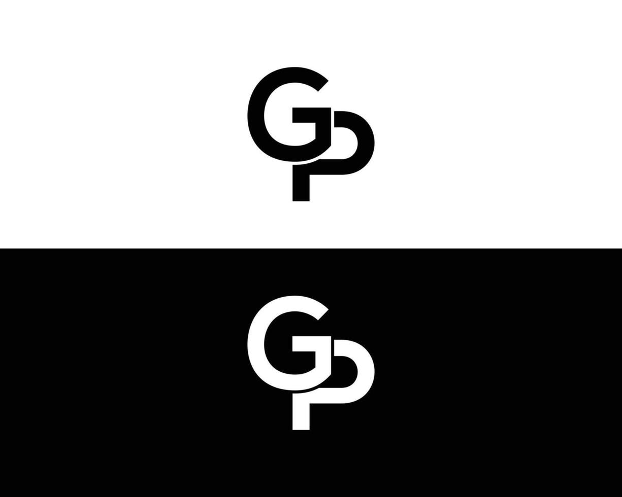 Letter GP or PG logo design monogram emblem template. vector