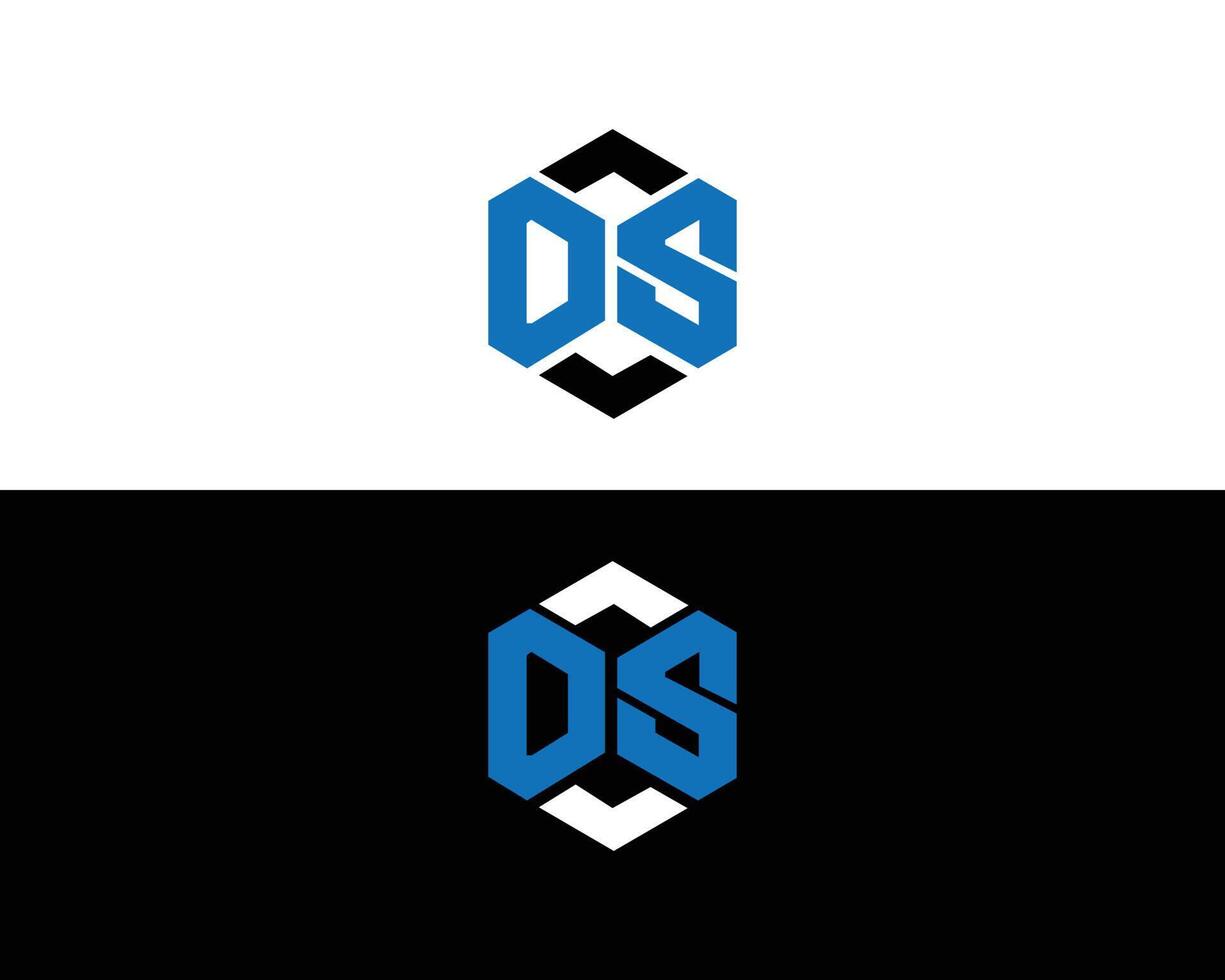DS letter abstract logo design icon abstract template vector