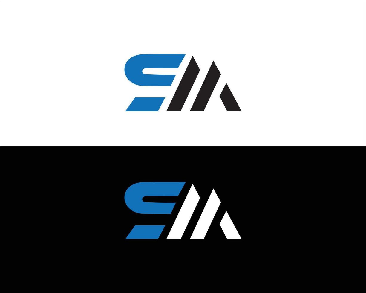 SM letter abstract logo design icon abstract template. vector