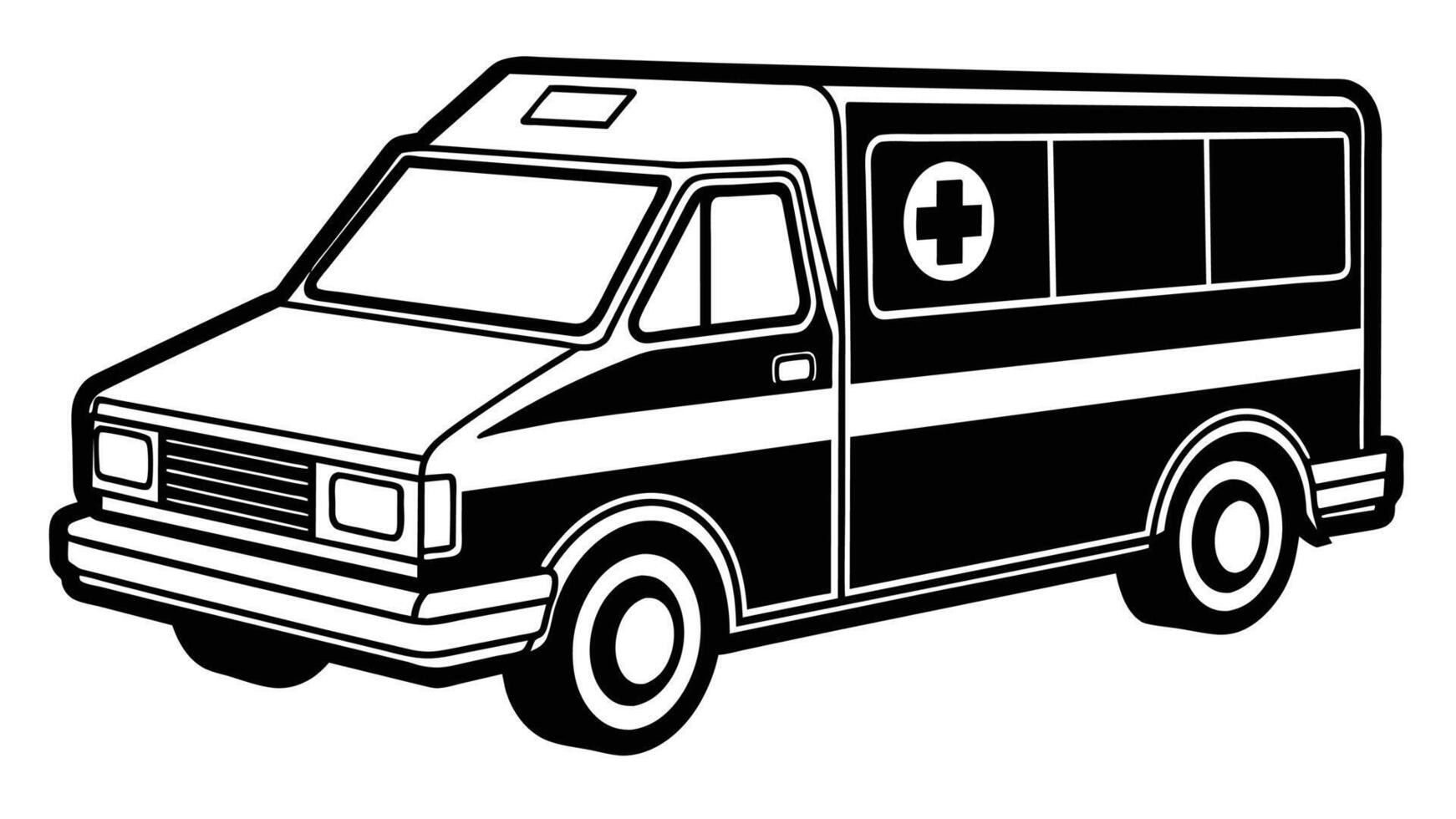 Life-Saving Ambulance Graphics Emergency Response Illustrations vector