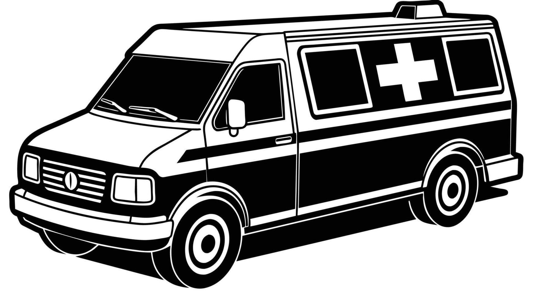 Life-Saving Ambulance Graphics Emergency Response Illustrations vector
