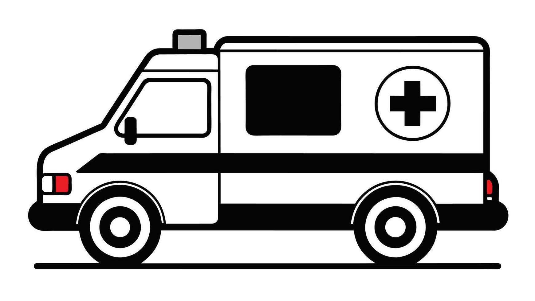 Life-Saving Ambulance Graphics Emergency Response Illustrations vector