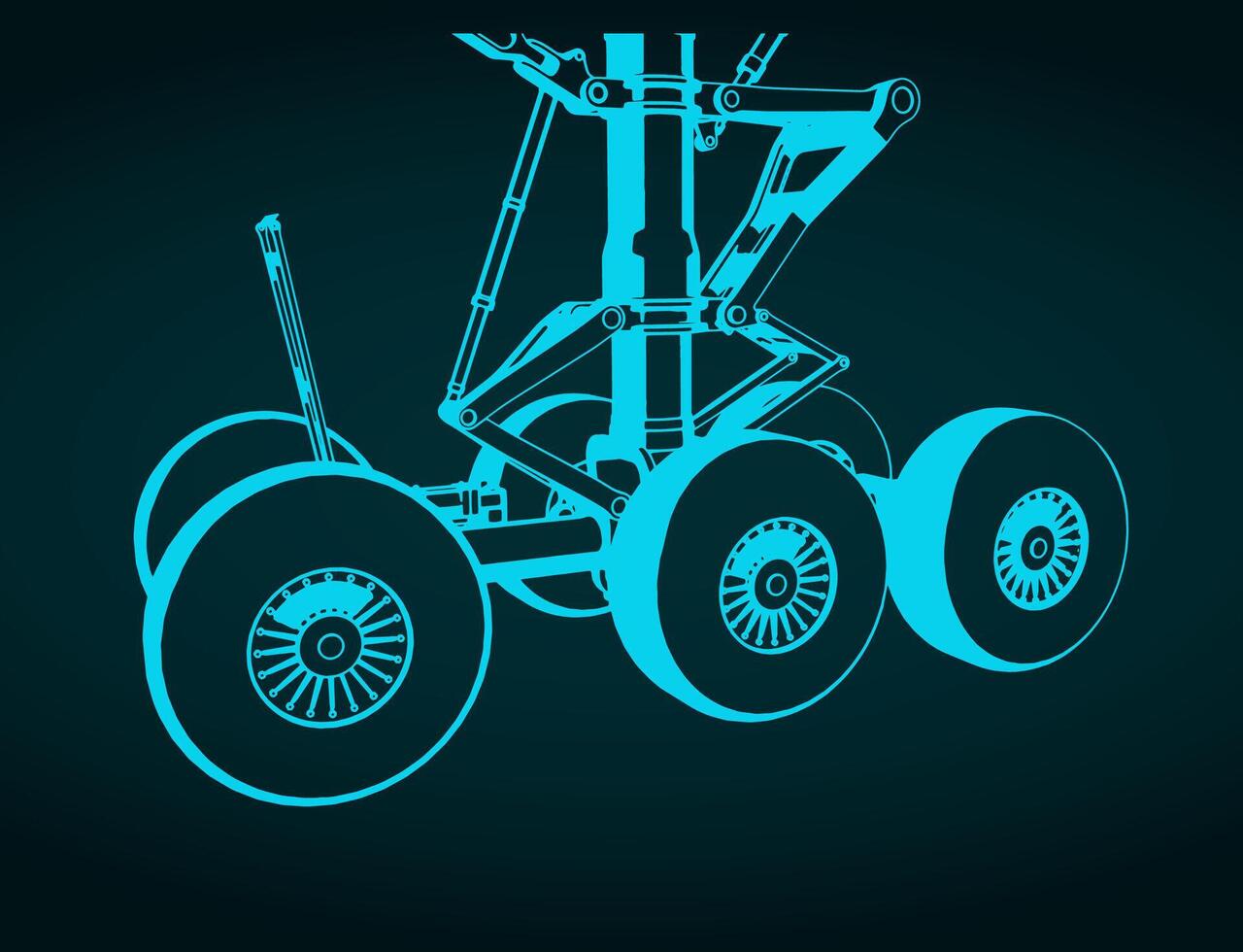 Aircraft landing gear vector