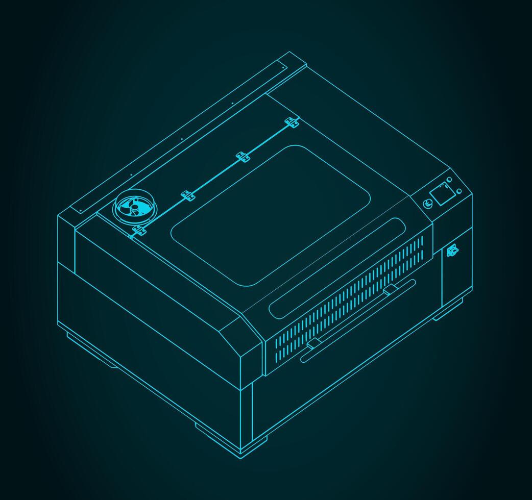 Industrial laser cutter vector