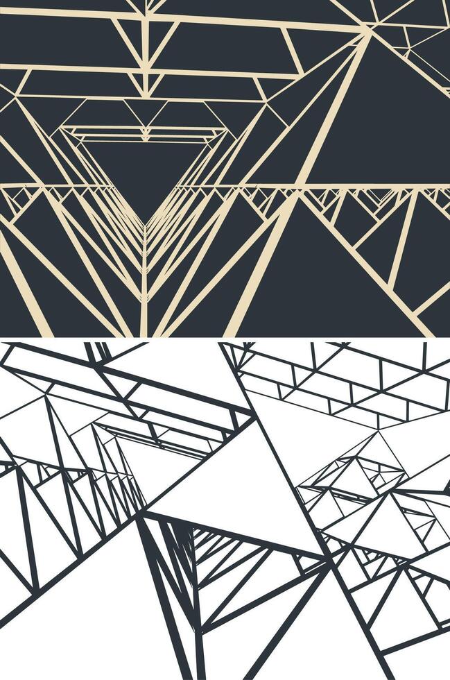 Abstract geometric structure vector
