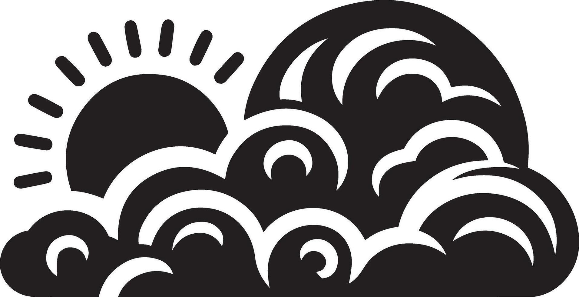 Cartoon Cloud symbol icon. Cloud silhouette illustration. vector