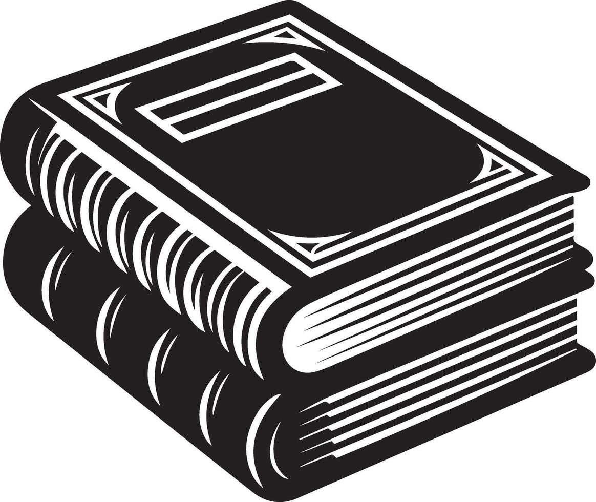 Book symbol icon. Book silhouette illustration. vector