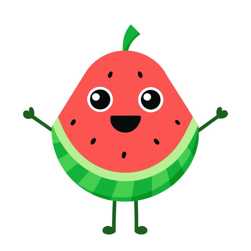 watermelon cartoon character vector